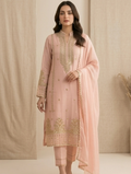 Pastel Peach Zardozi Suit