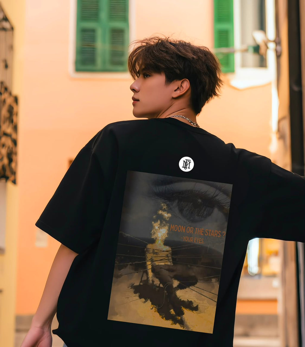 Oversize T-shirt, Eyes on Fire - Midnight Drop