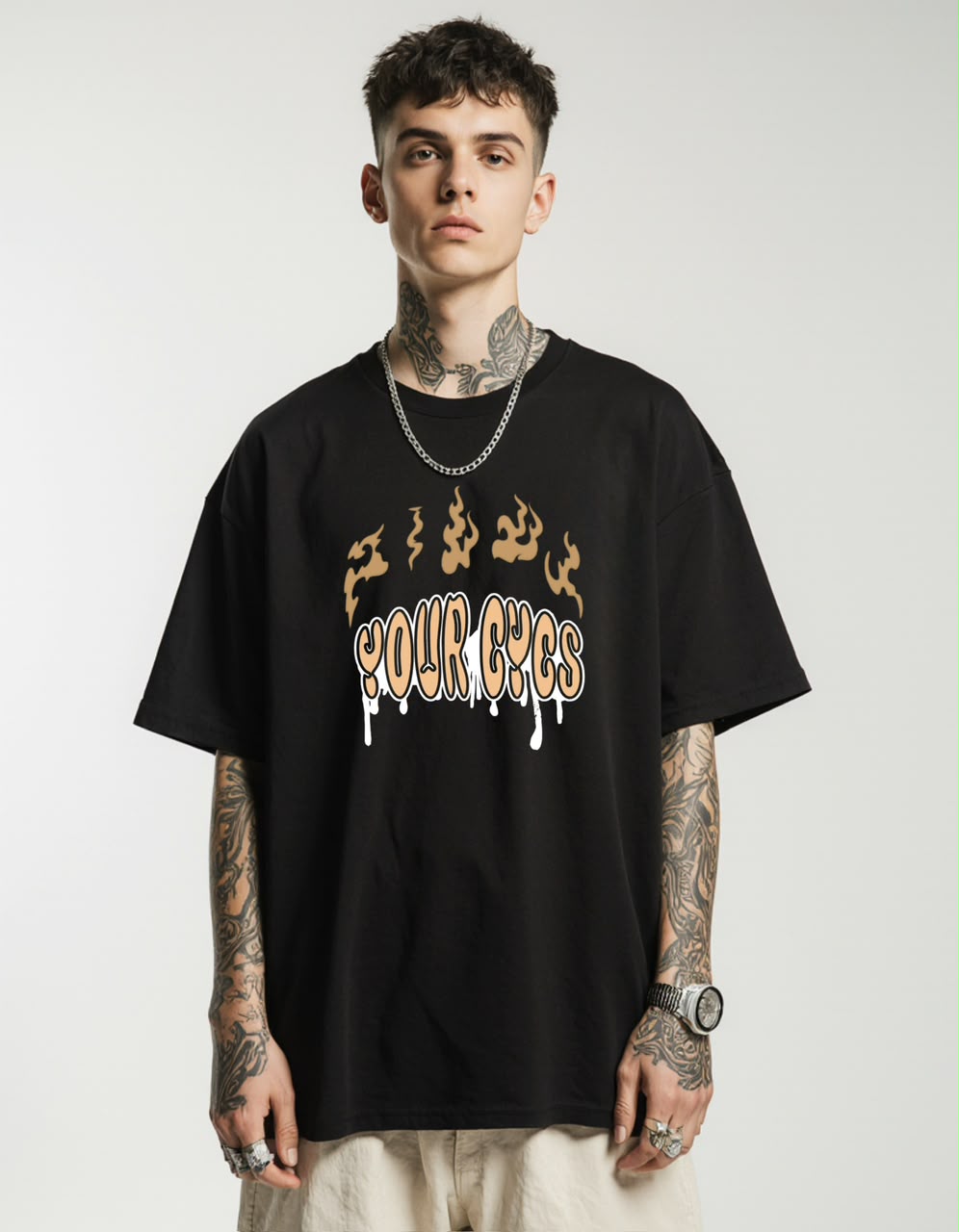 Oversize T-shirt, Eyes on Fire - Midnight Drop