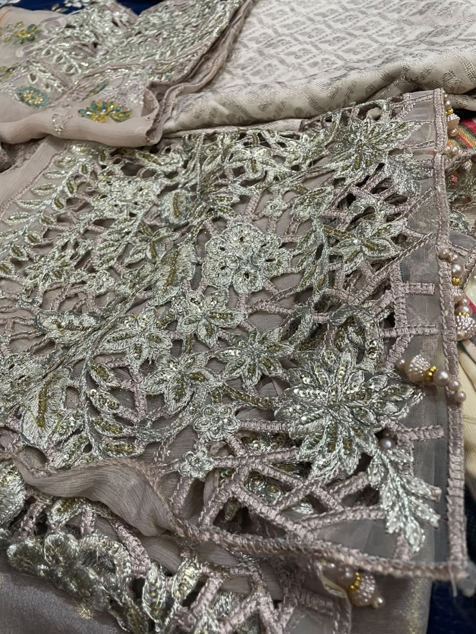 Luxury Pakistani Original Chiffon Tawakkal Suit