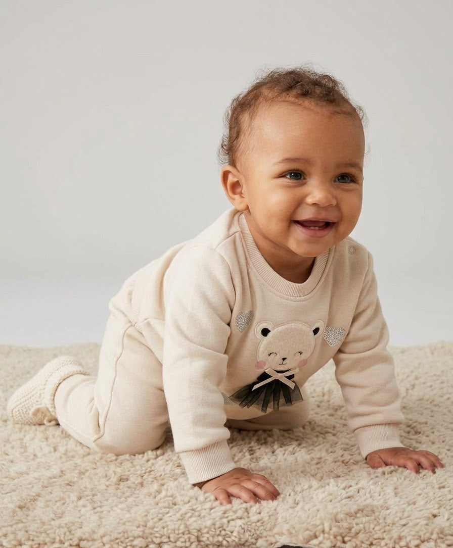 The chocolate baby-Cozy Bear Two-Piece Set