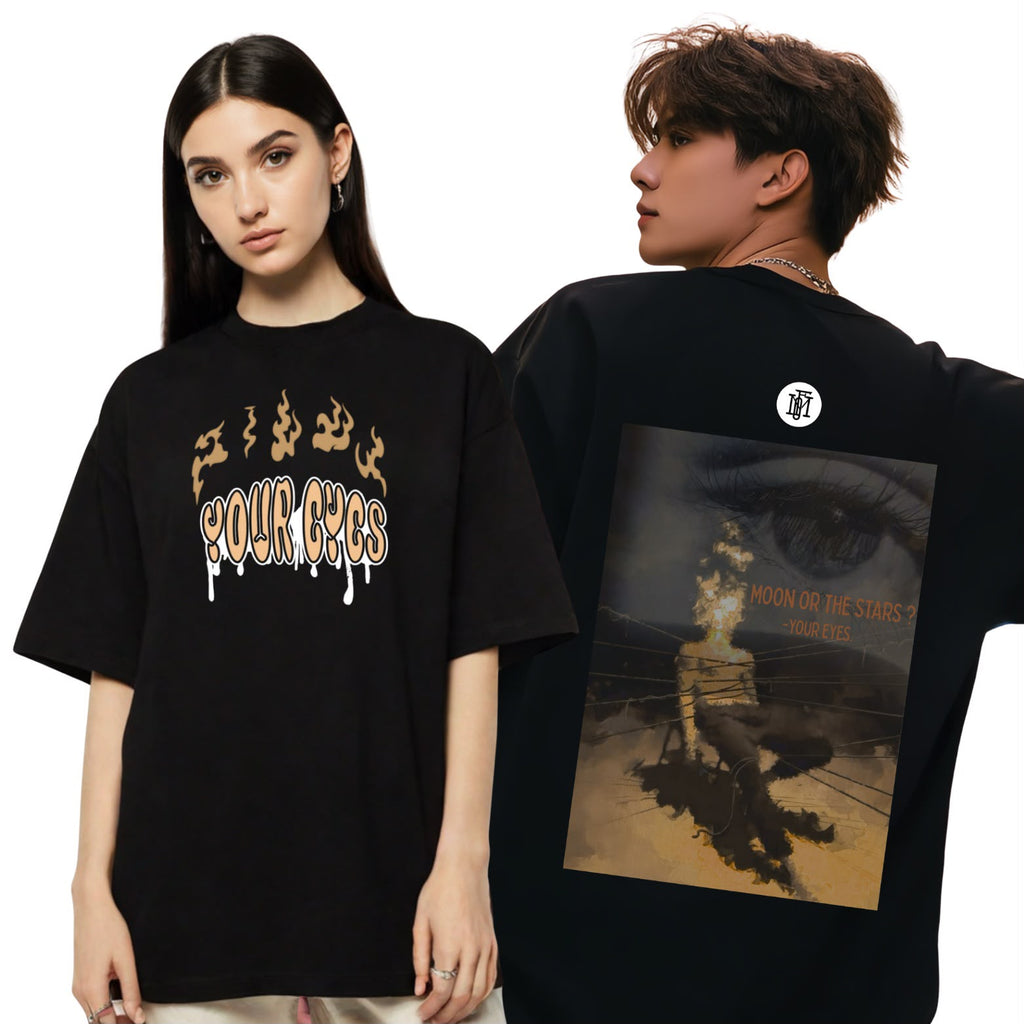 Oversize T-shirt, Eyes on Fire - Midnight Drop