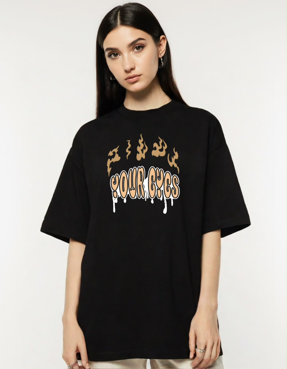 Oversize T-shirt, Eyes on Fire - Midnight Drop