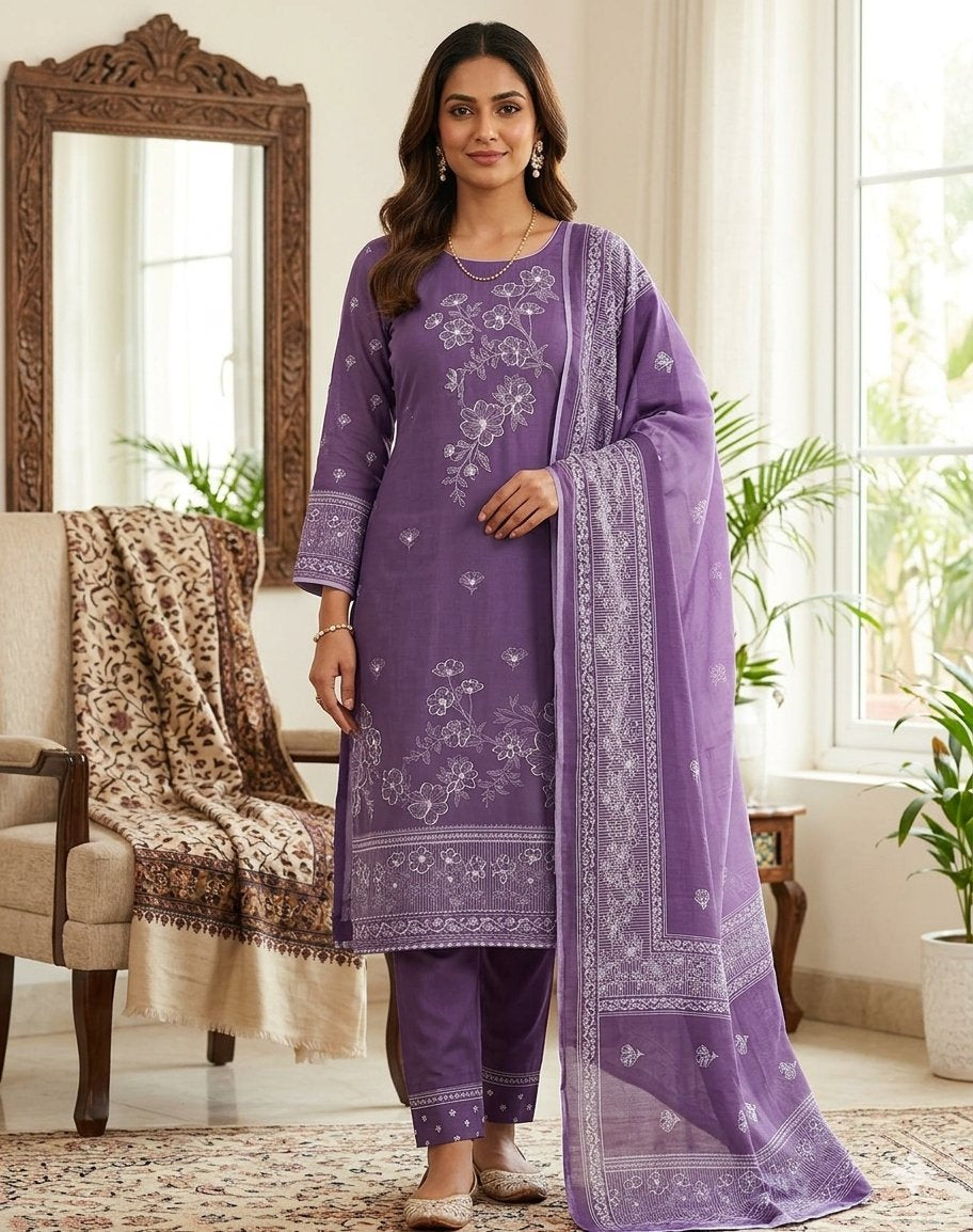 Woven ladies suit - Lavender