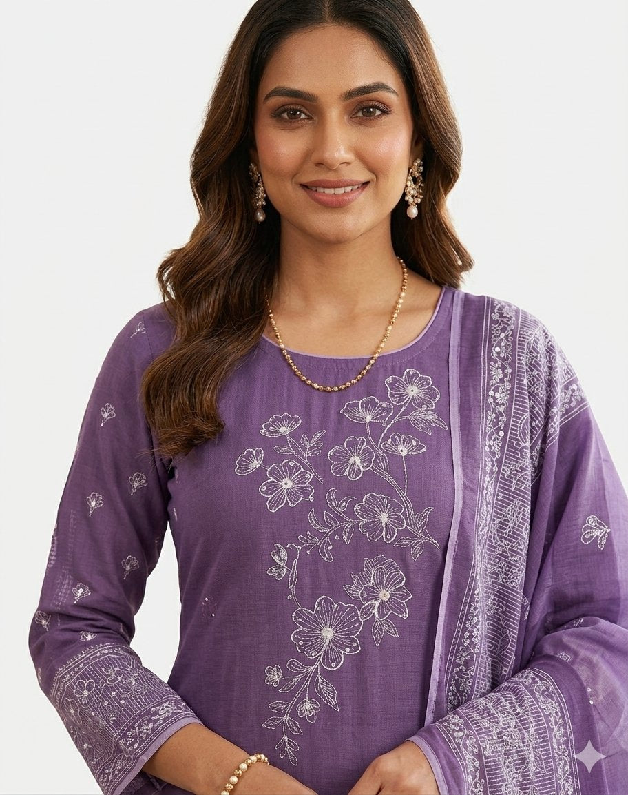 Woven ladies suit - Lavender