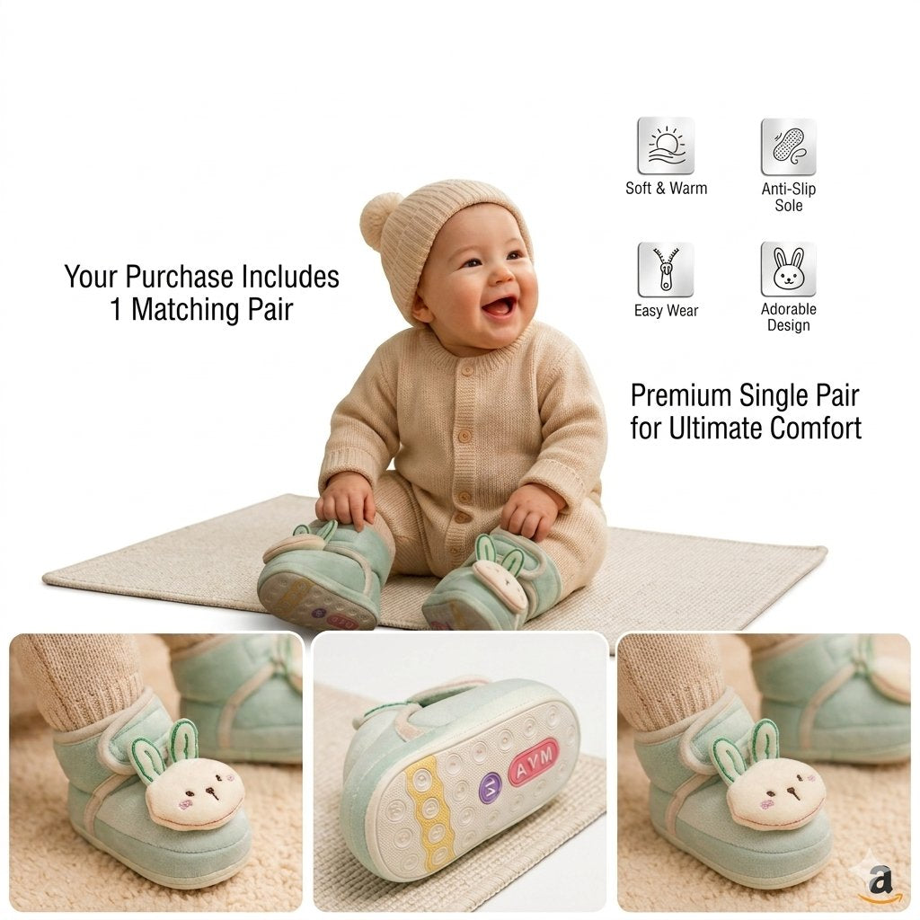 Baby Winter Booties with Sole